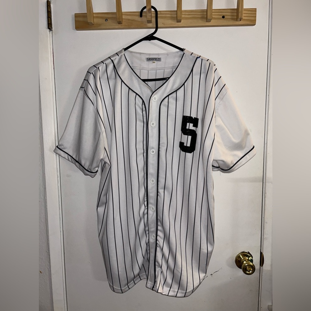 Mensfield Baseball Jersey White # 5 Nuncio Sz XXL